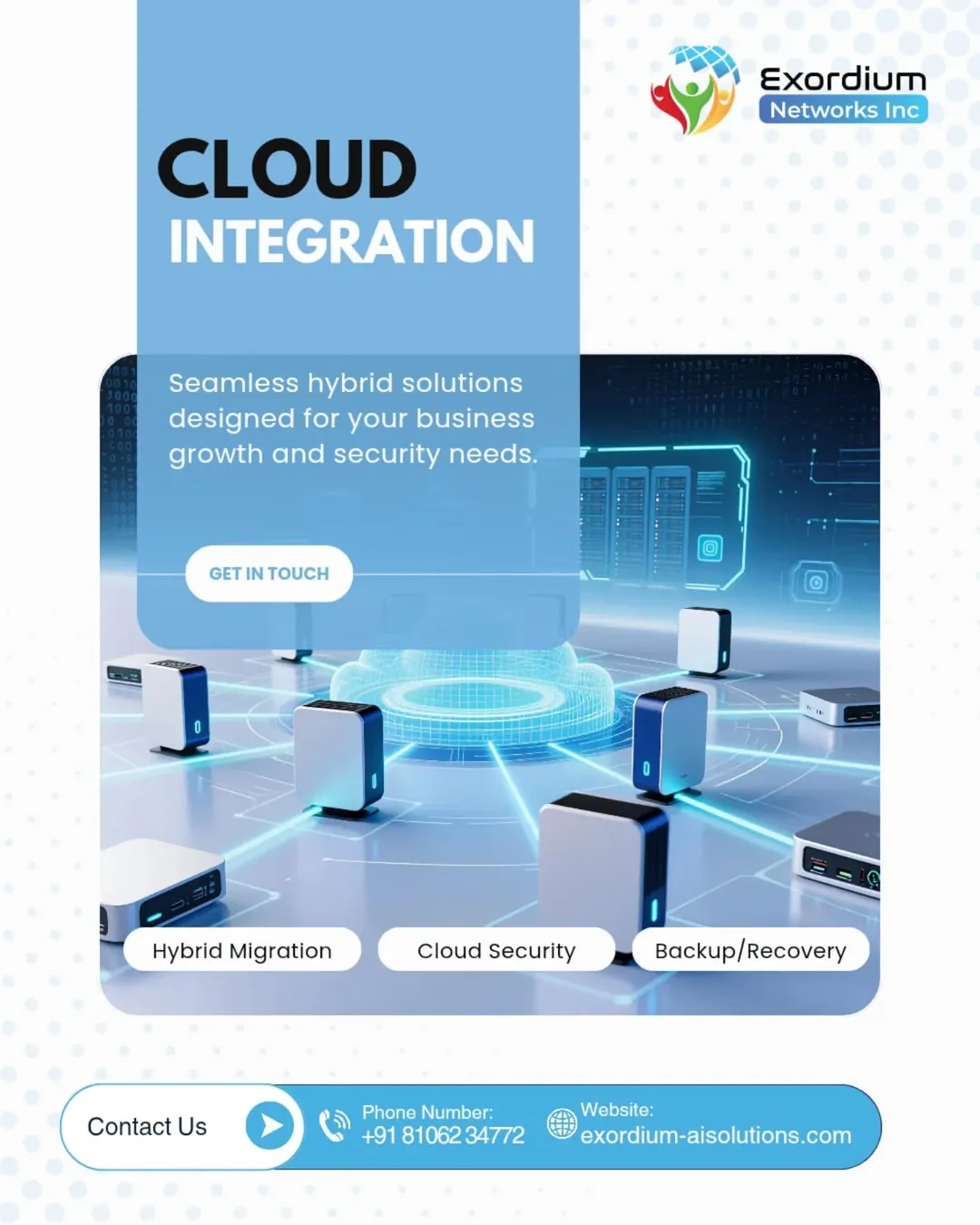Unlock the power of seamless Cloud Integration with Exordium Networks Inc!